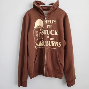 San Juan Help I'm Stuck in the Suburbs Fleece Zip Up Hoodie - Size XXL